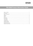 Epson TM H2000 Product Information Guide PIG
